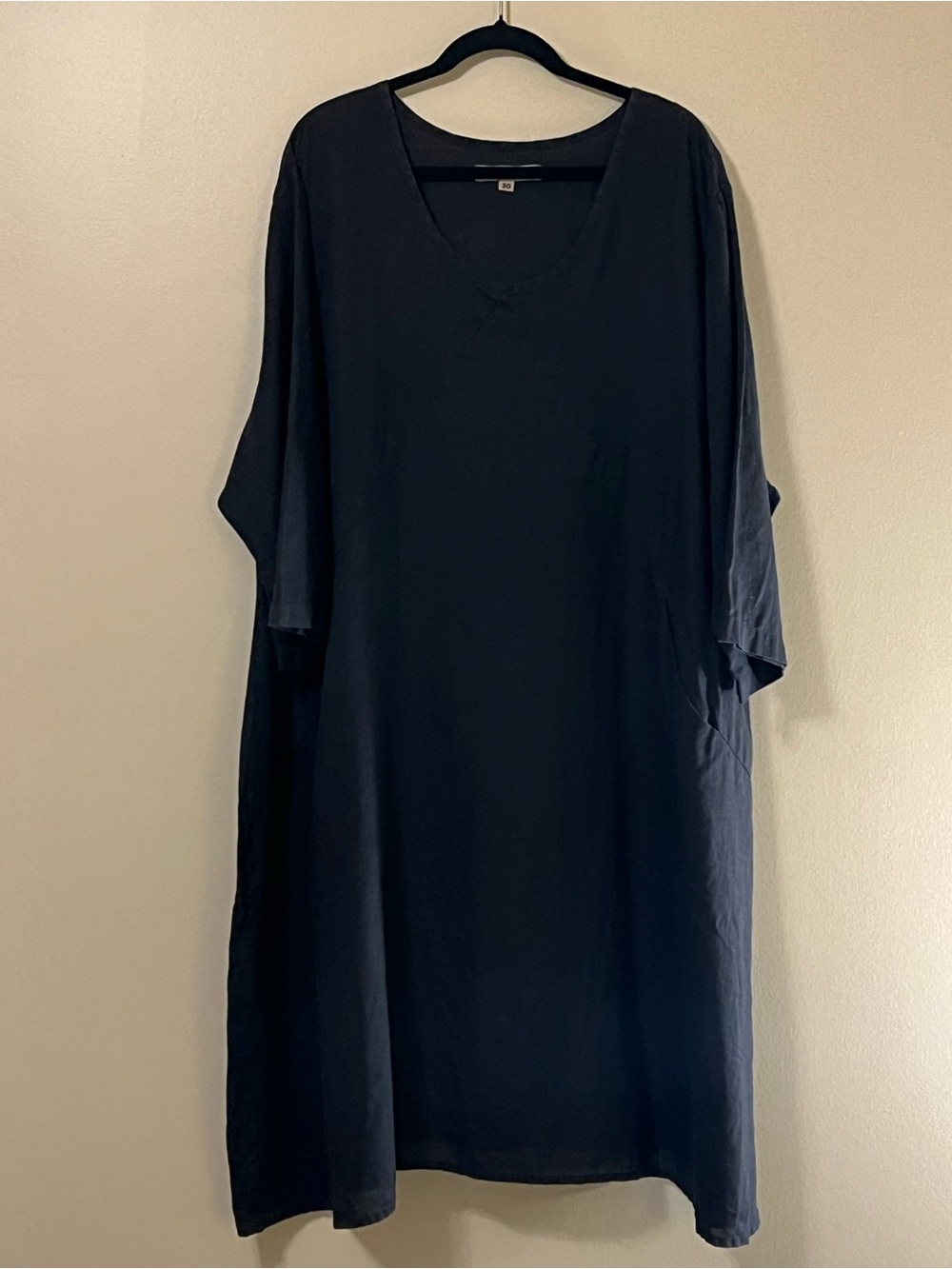 Flax Black Linen Blend Tunic Top